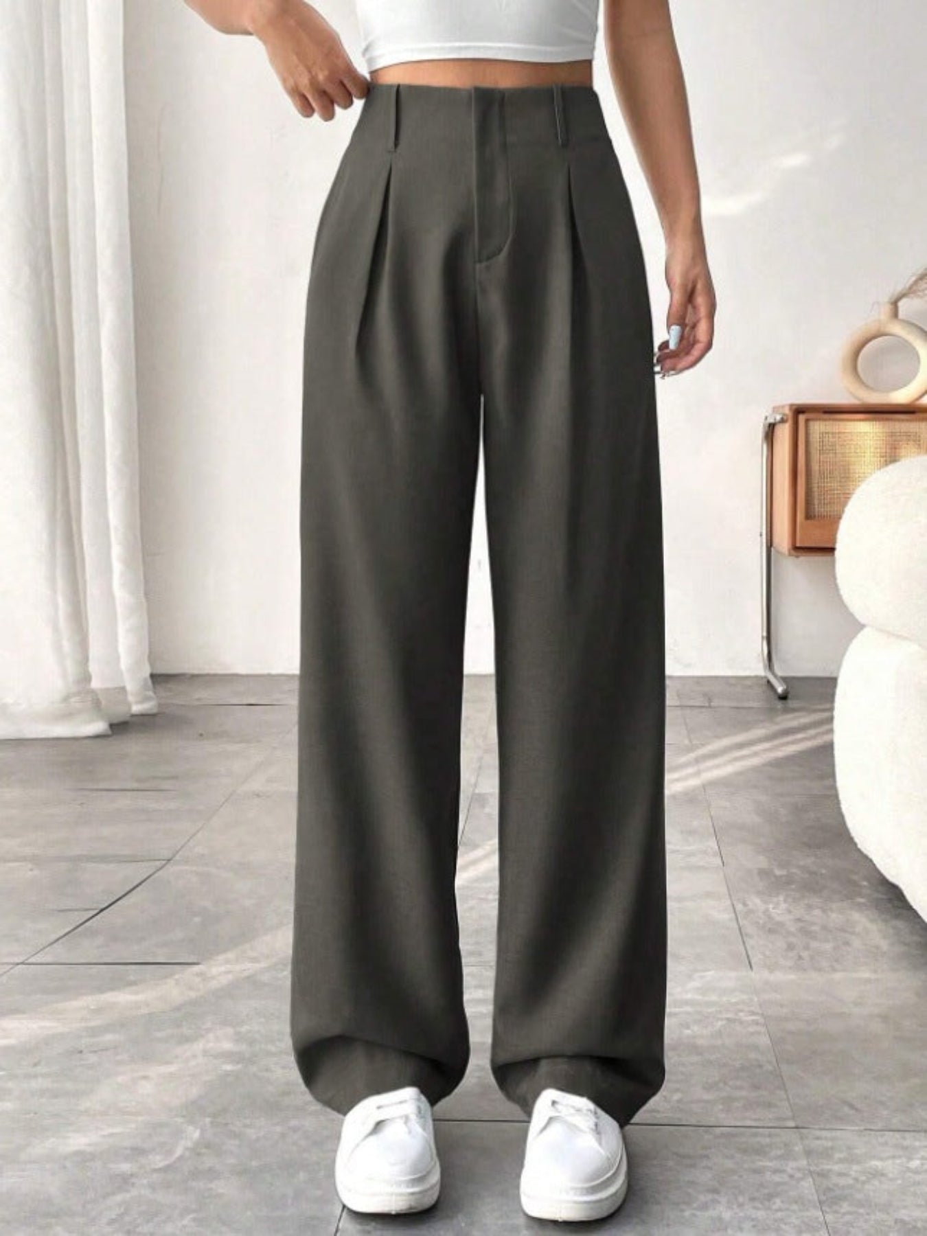 Belisima | Pleated Wide Leg Trousers