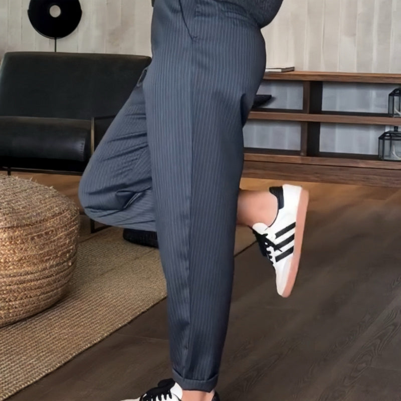 Vivienne | Pinstripe Straight Leg Pants
