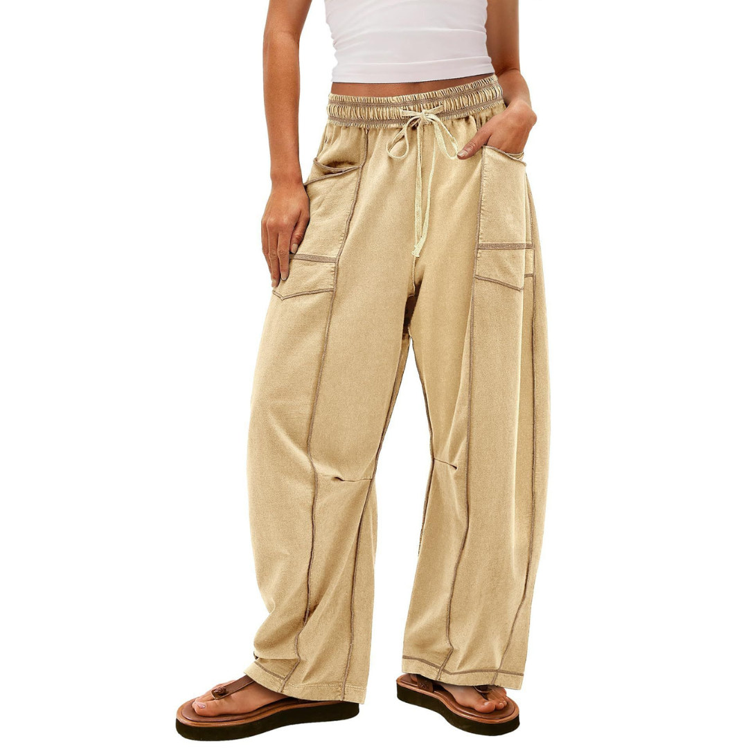 Avanita | Contrast Stitch Barrel Pants