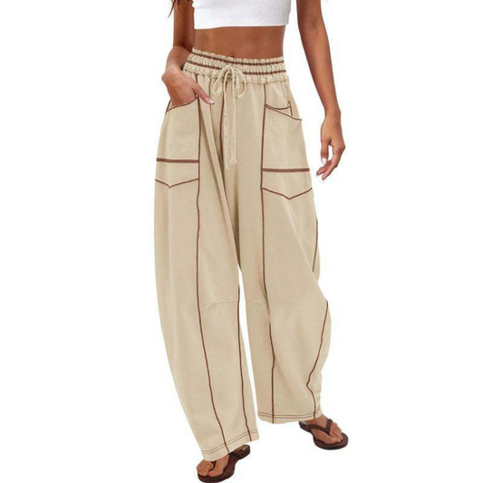 Avanita | Contrast Stitch Barrel Pants