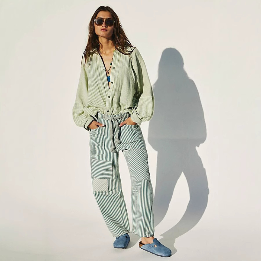 Simone | Stripe Wide Leg Pants