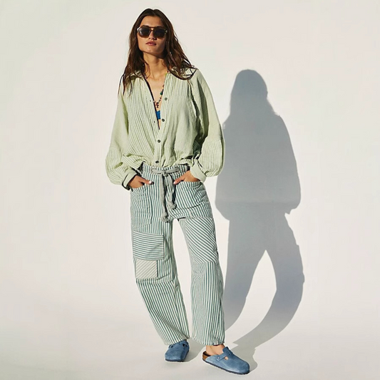Simone | Stripe Wide Leg Pants