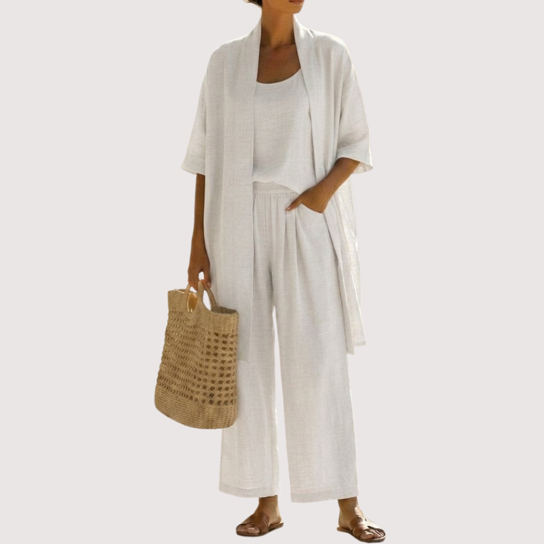 Isabella | Effortless Linen-Cotton Three-Piece Set