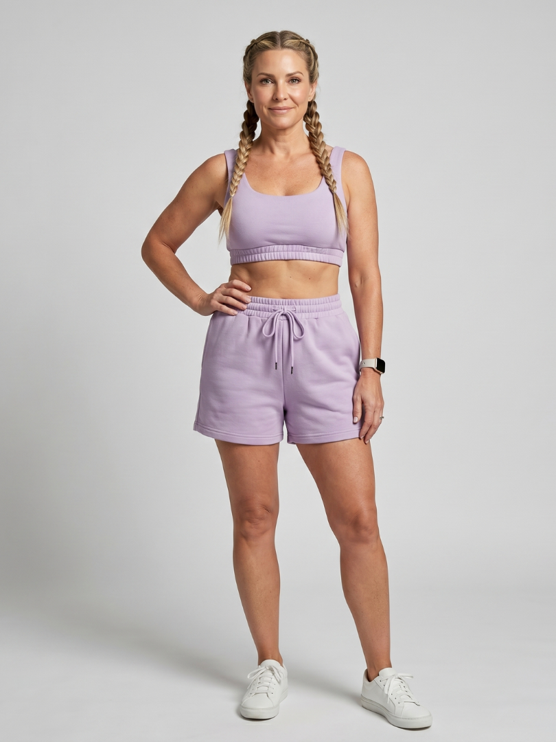 Lysem | Sleeveless Scoop Neck Crop Top And Shorts Set