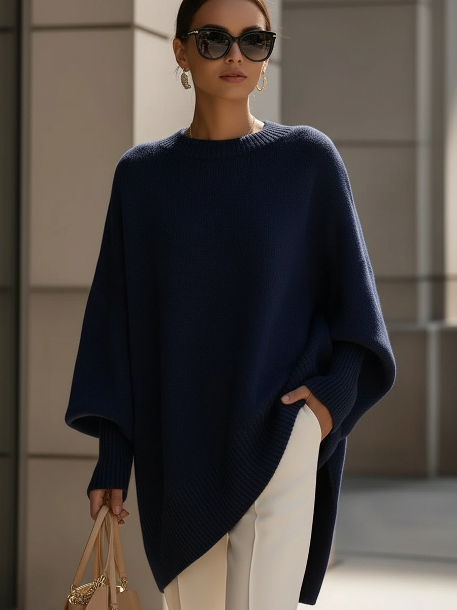 Wendy — Wool Blend Cape Sweater
