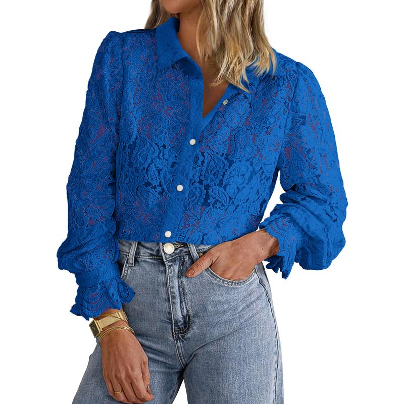 Susan | Chic Long Sleeve Button Down Blouse