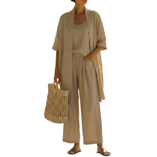 Isabella | Effortless Linen-Cotton Three-Piece Set