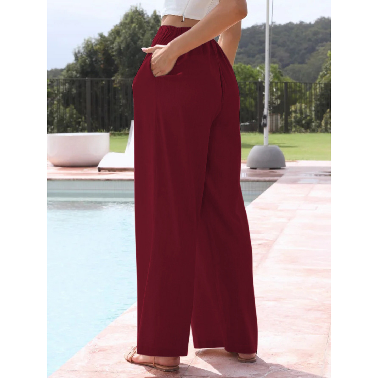 Virena | Lightweight Wide Leg Trousers