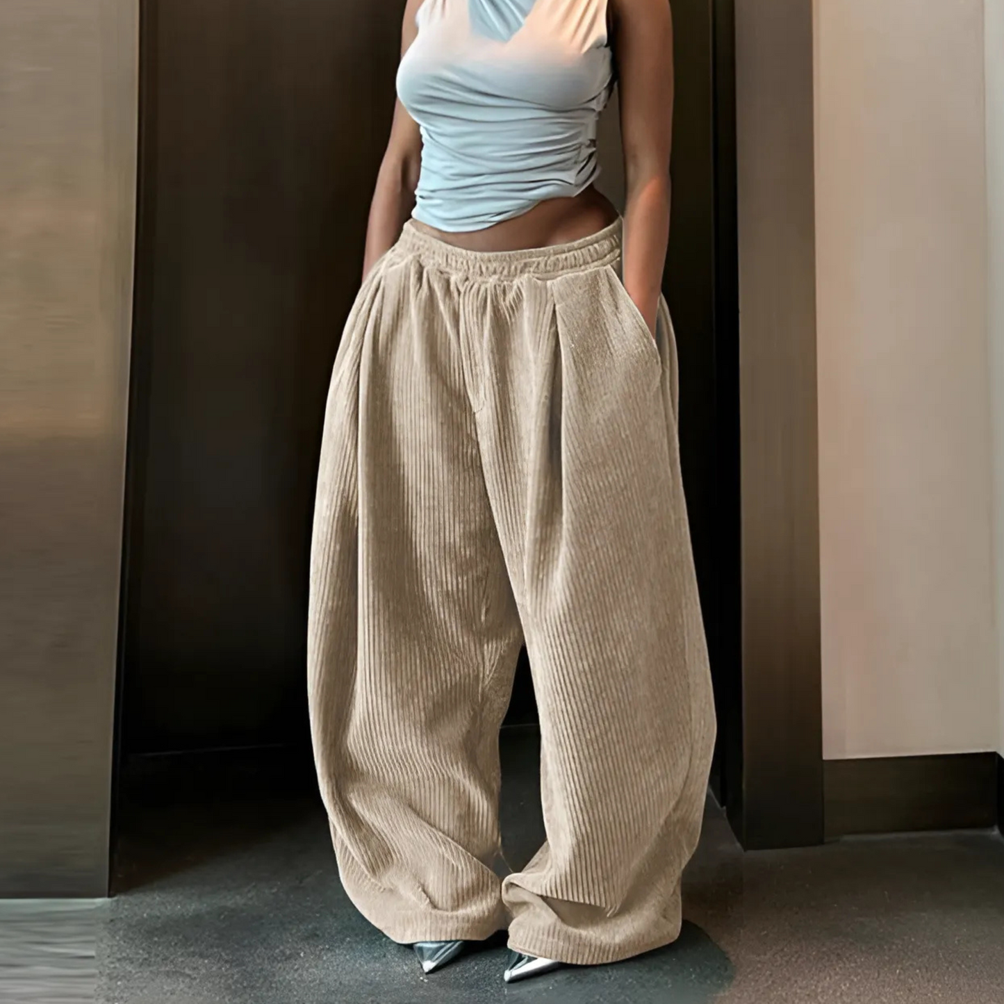 Ramy | High Waist Wide Leg Pants