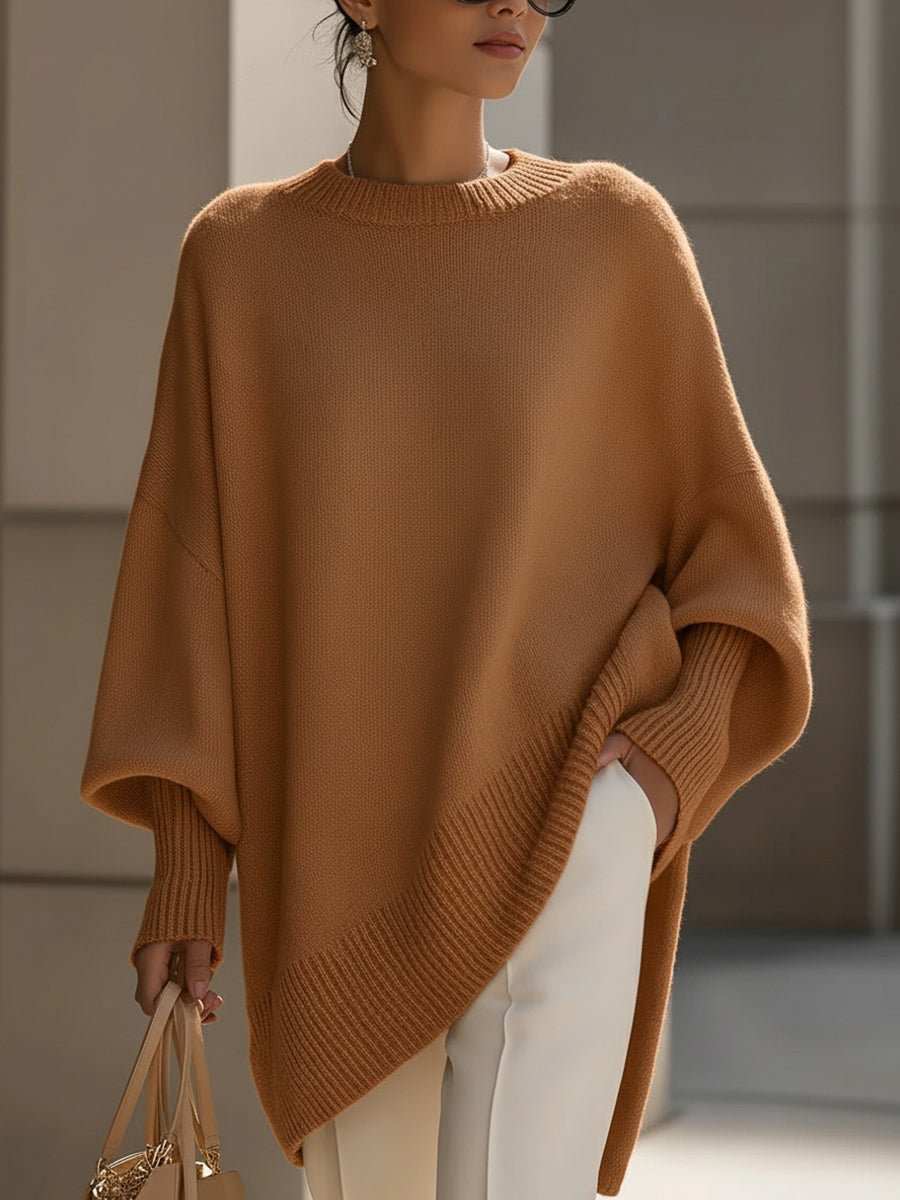 Wendy — Wool Blend Cape Sweater