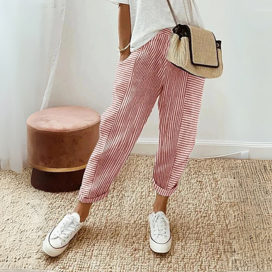 Floriane | Stripe Cropped Pants