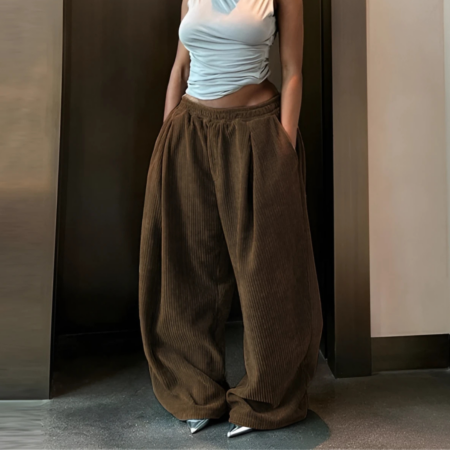 Ramy | High Waist Wide Leg Pants