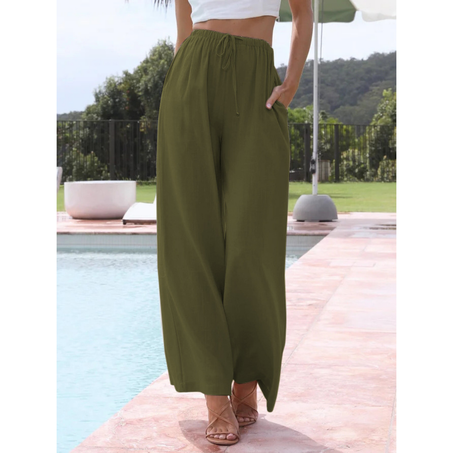 Virena | Lightweight Wide Leg Trousers