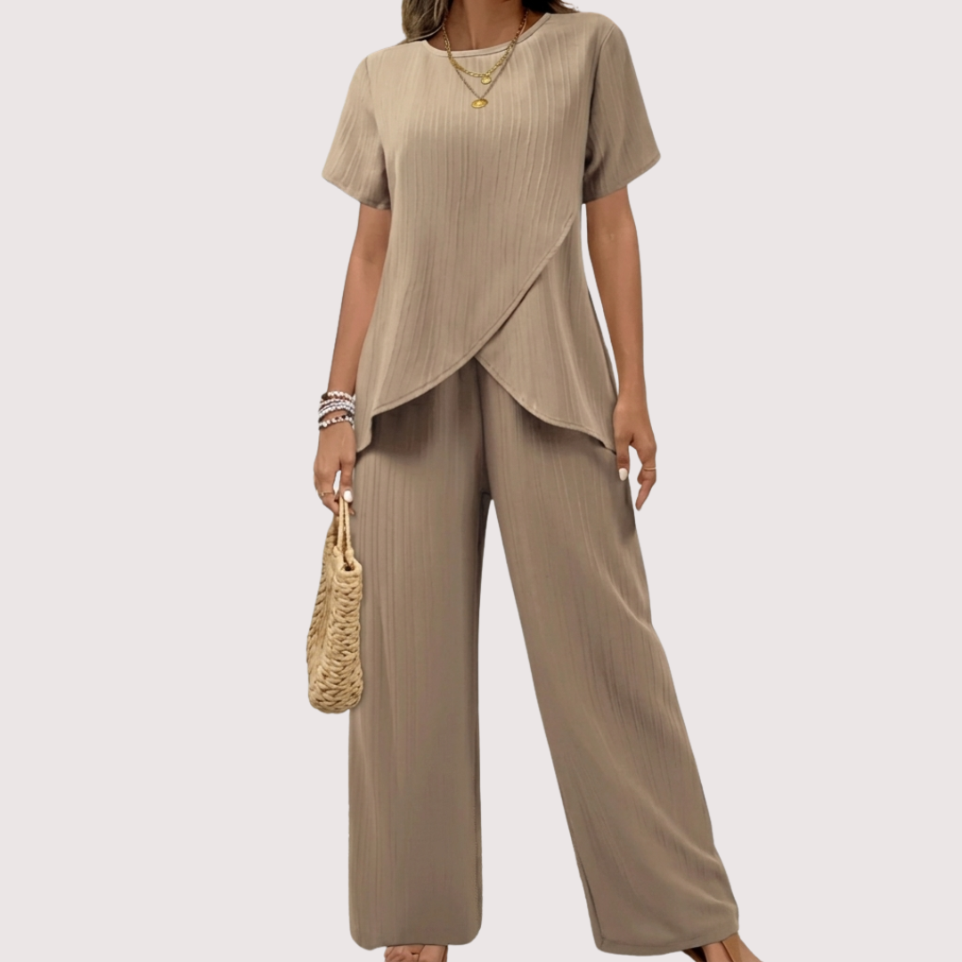 Lorrina | Wrap Front Two-Piece Set