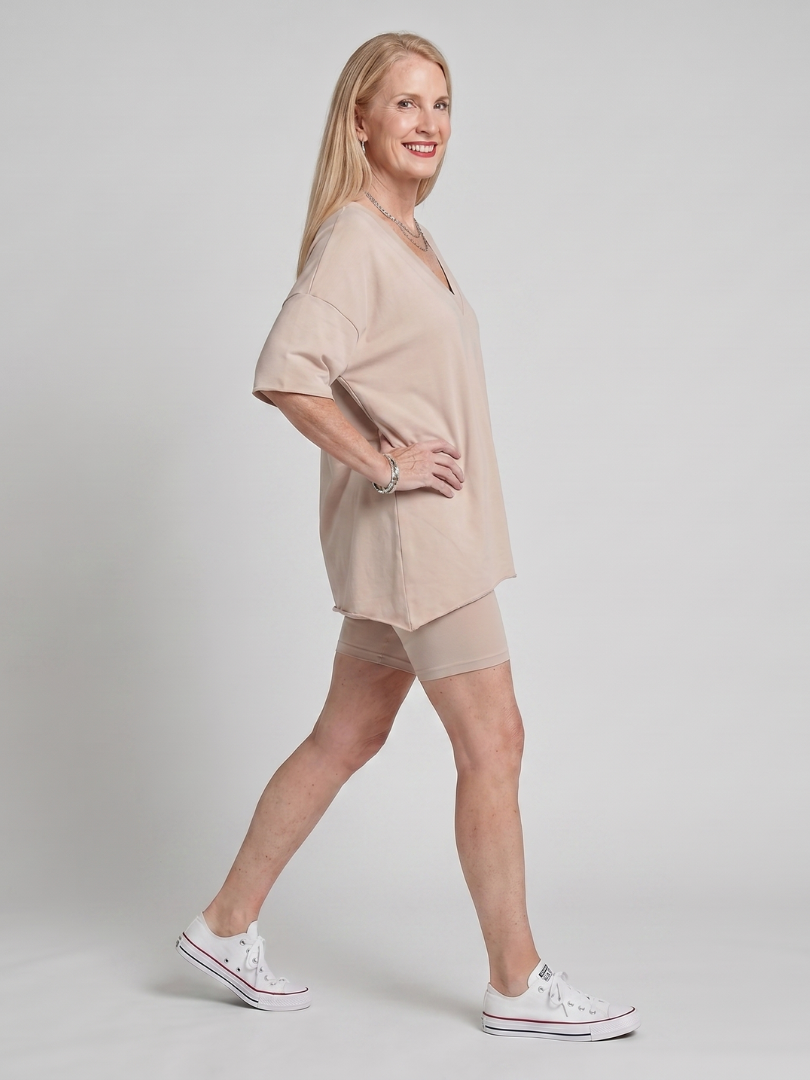 Lucinda | V Neck Top And Shorts Relaxed Fit Set