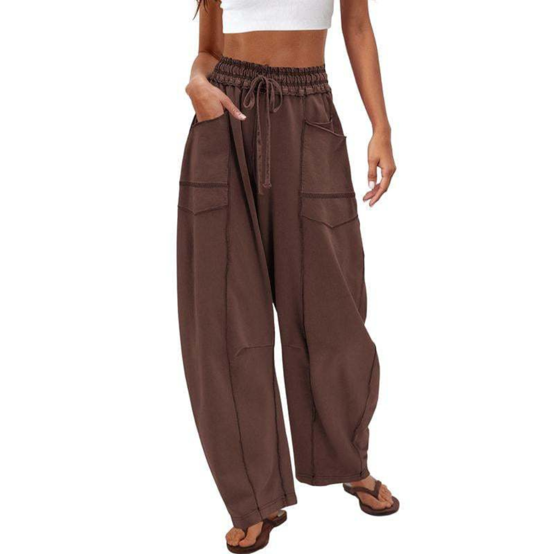 Avanita | Contrast Stitch Barrel Pants