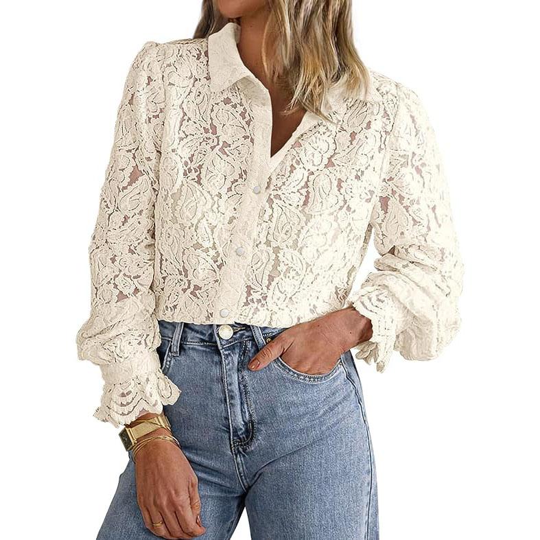 Susan | Chic Long Sleeve Button Down Blouse
