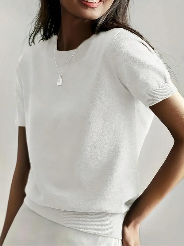 Ciela | Lightweight Short Sleeve Crewneck Pullover Top