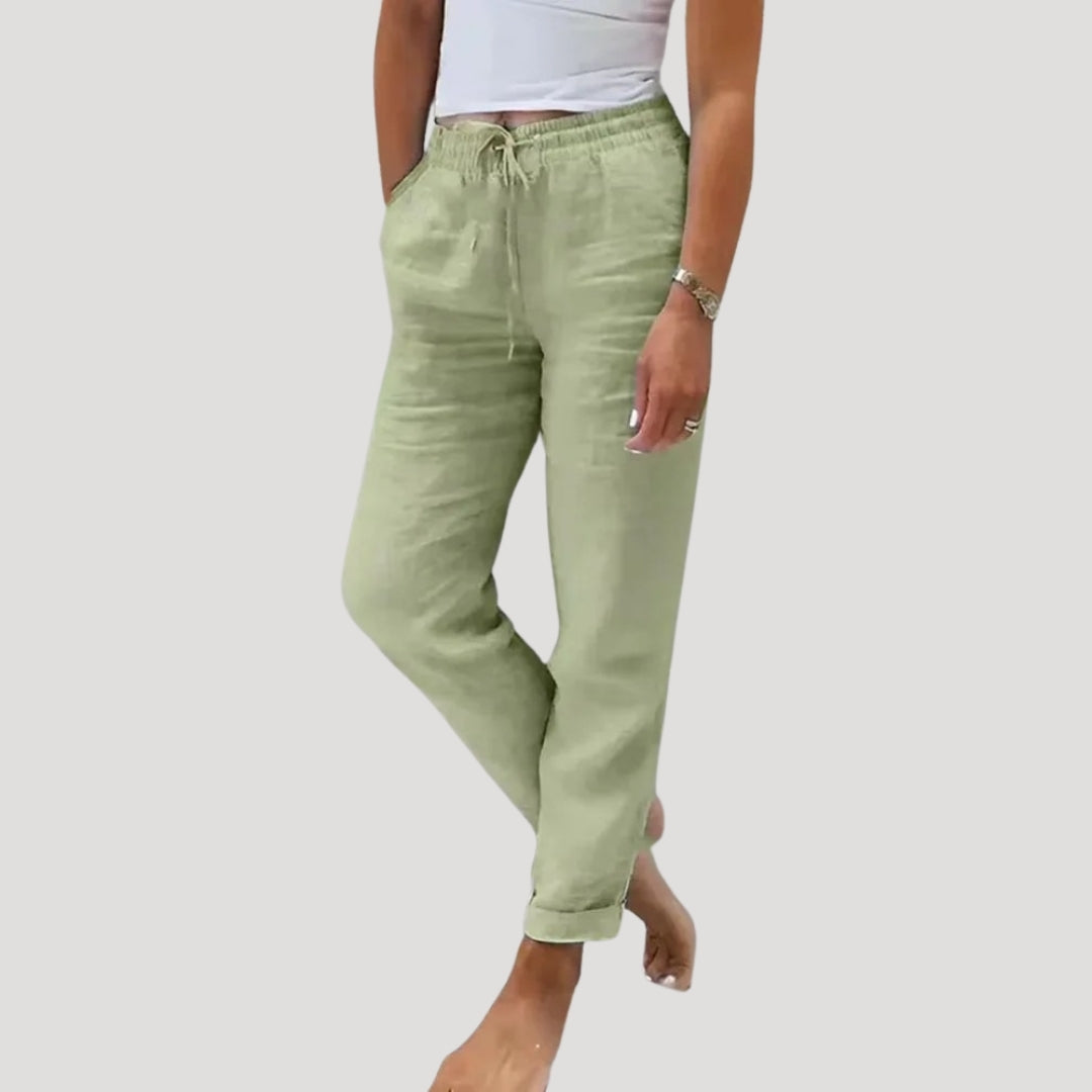 Doris | Casual Cotton-Linen Drawstring Pants