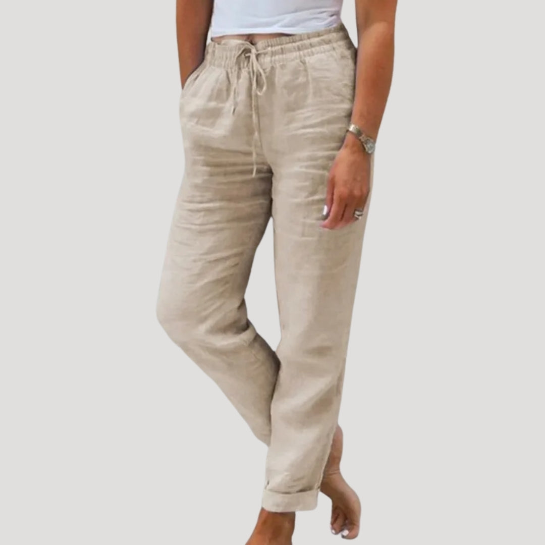 Doris | Casual Cotton-Linen Drawstring Pants
