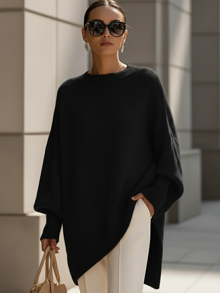 Wendy — Wool Blend Cape Sweater