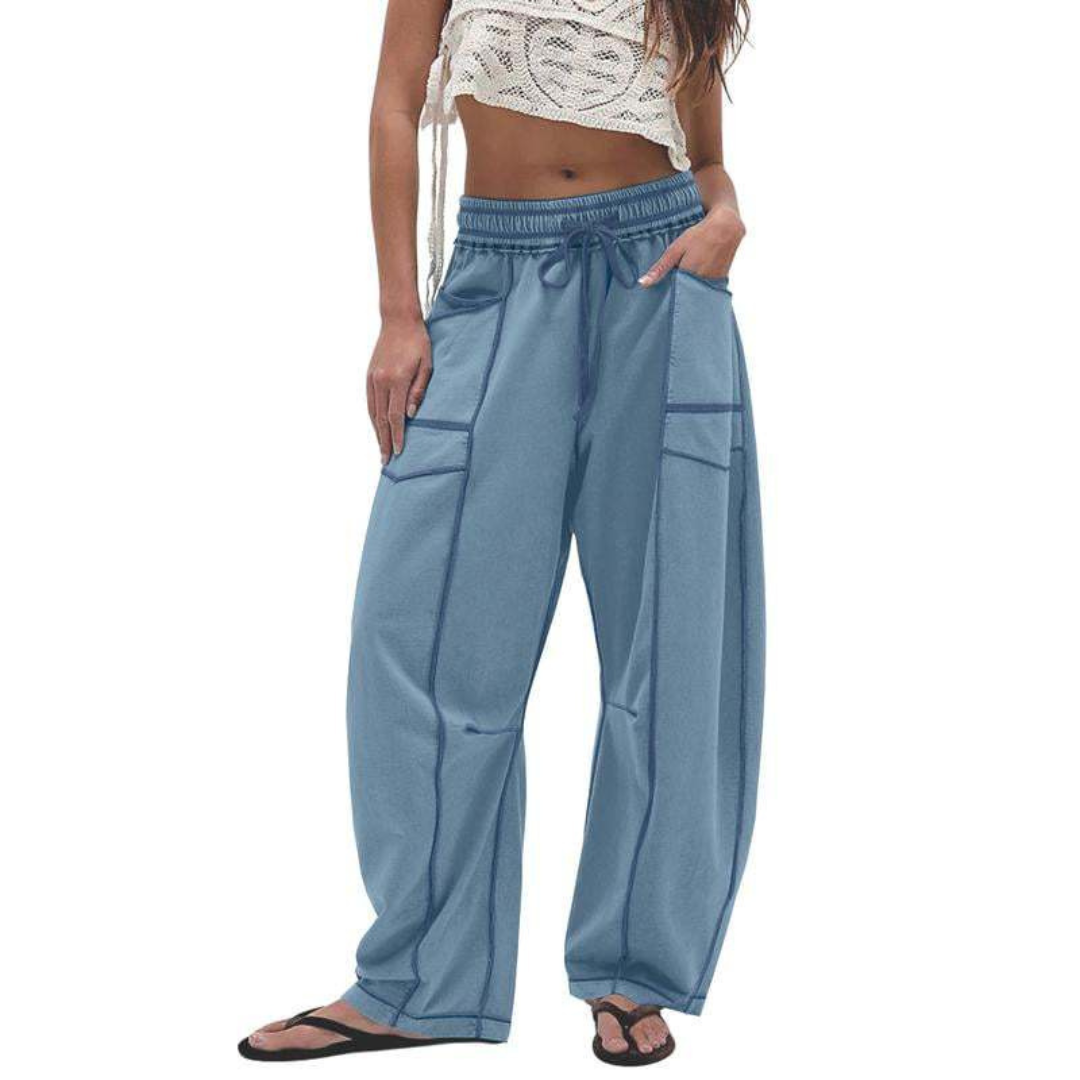 Avanita | Contrast Stitch Barrel Pants
