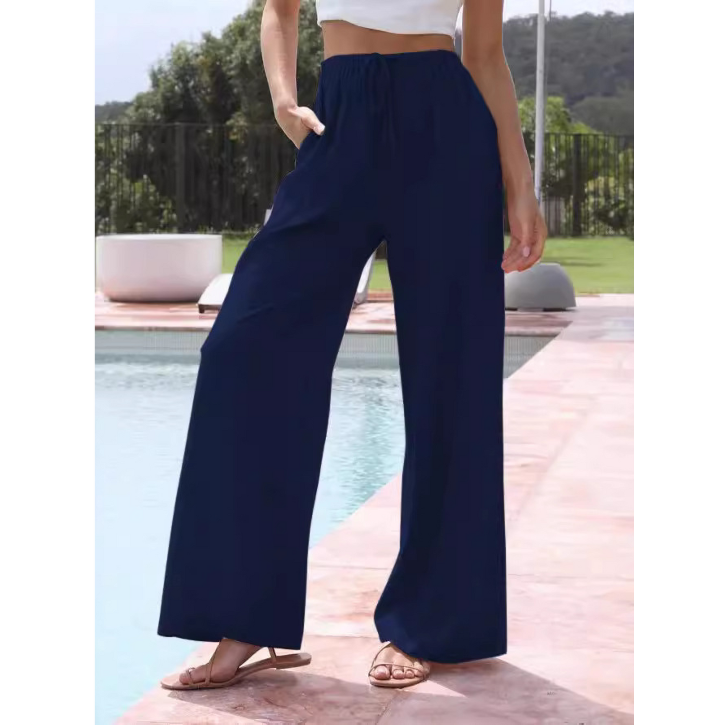 Virena | Lightweight Wide Leg Trousers