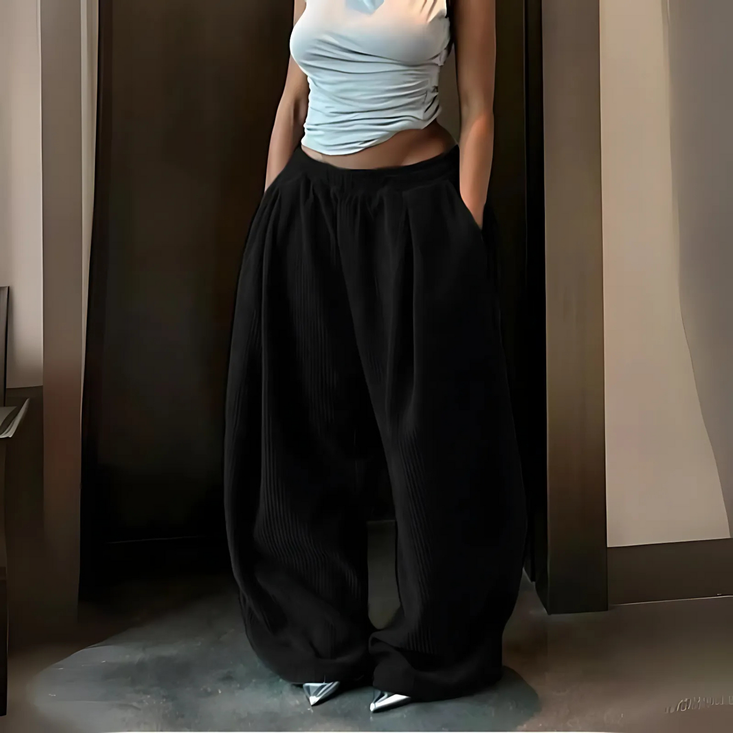 Ramy | High Waist Wide Leg Pants
