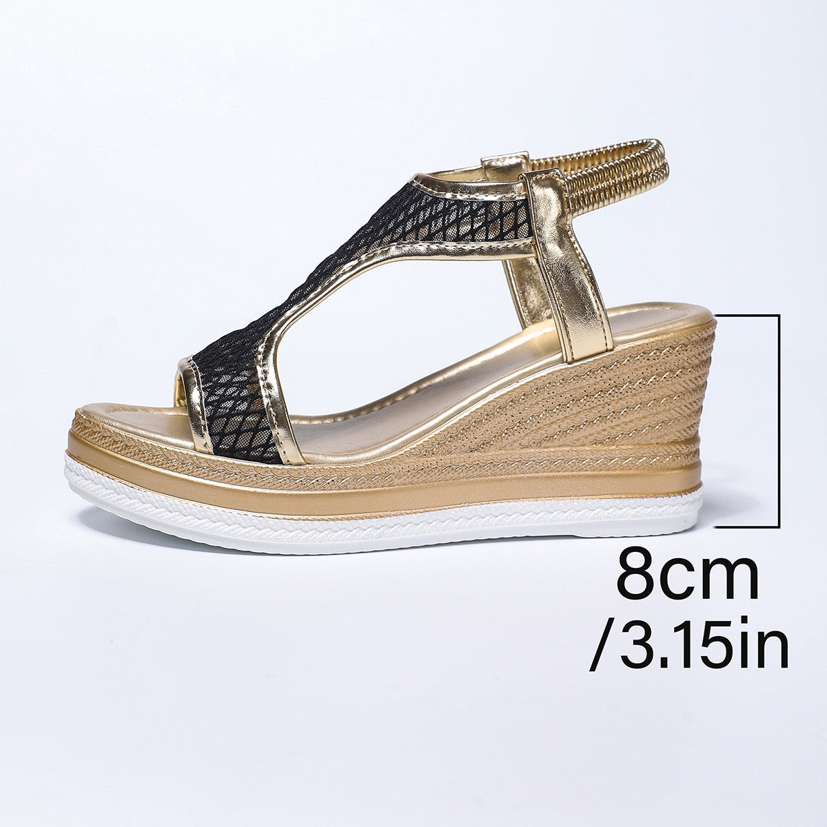 Hailey – Mesh Wedge Sandals