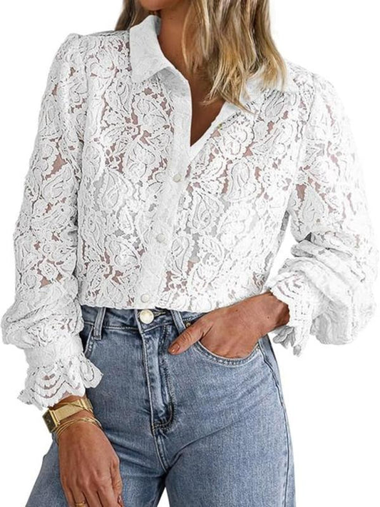 Susan | Chic Long Sleeve Button Down Blouse