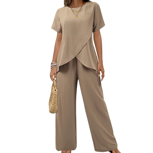 Lorrina | Wrap Front Two-Piece Set