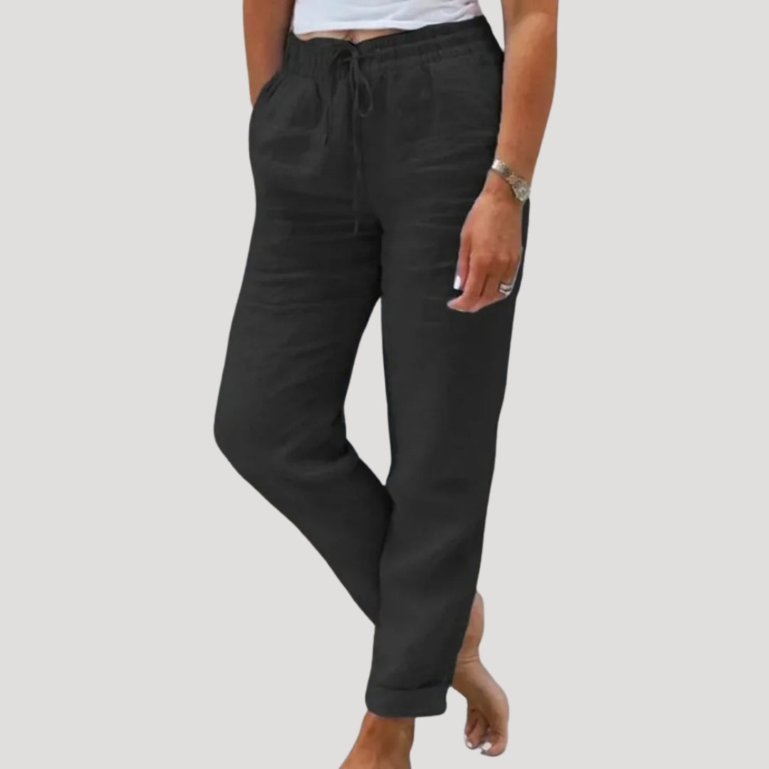 Doris | Casual Cotton-Linen Drawstring Pants