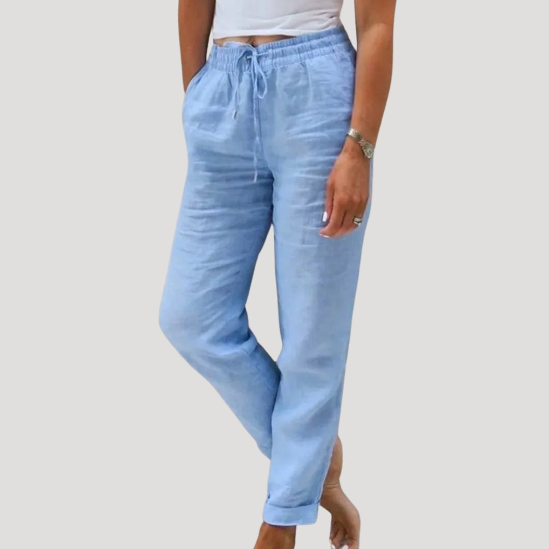 Doris | Casual Cotton-Linen Drawstring Pants