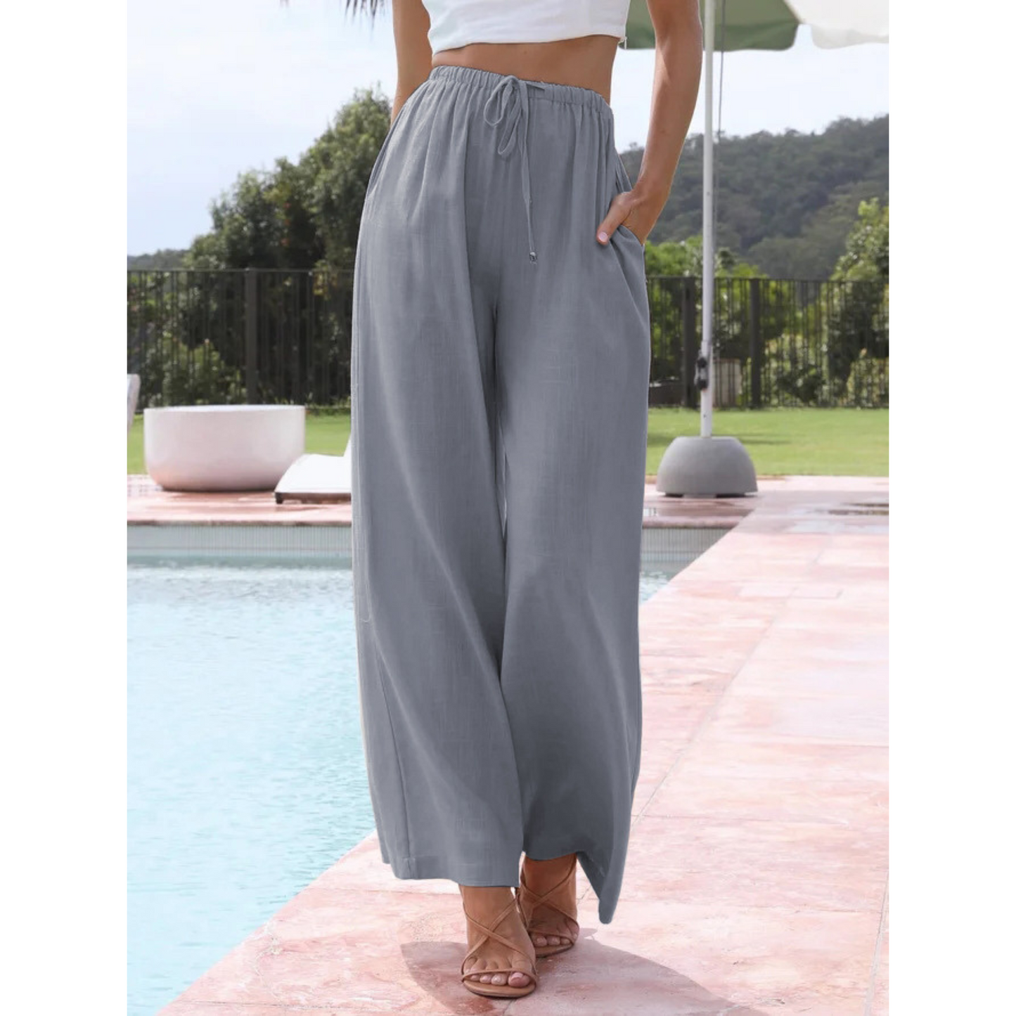 Virena | Lightweight Wide Leg Trousers