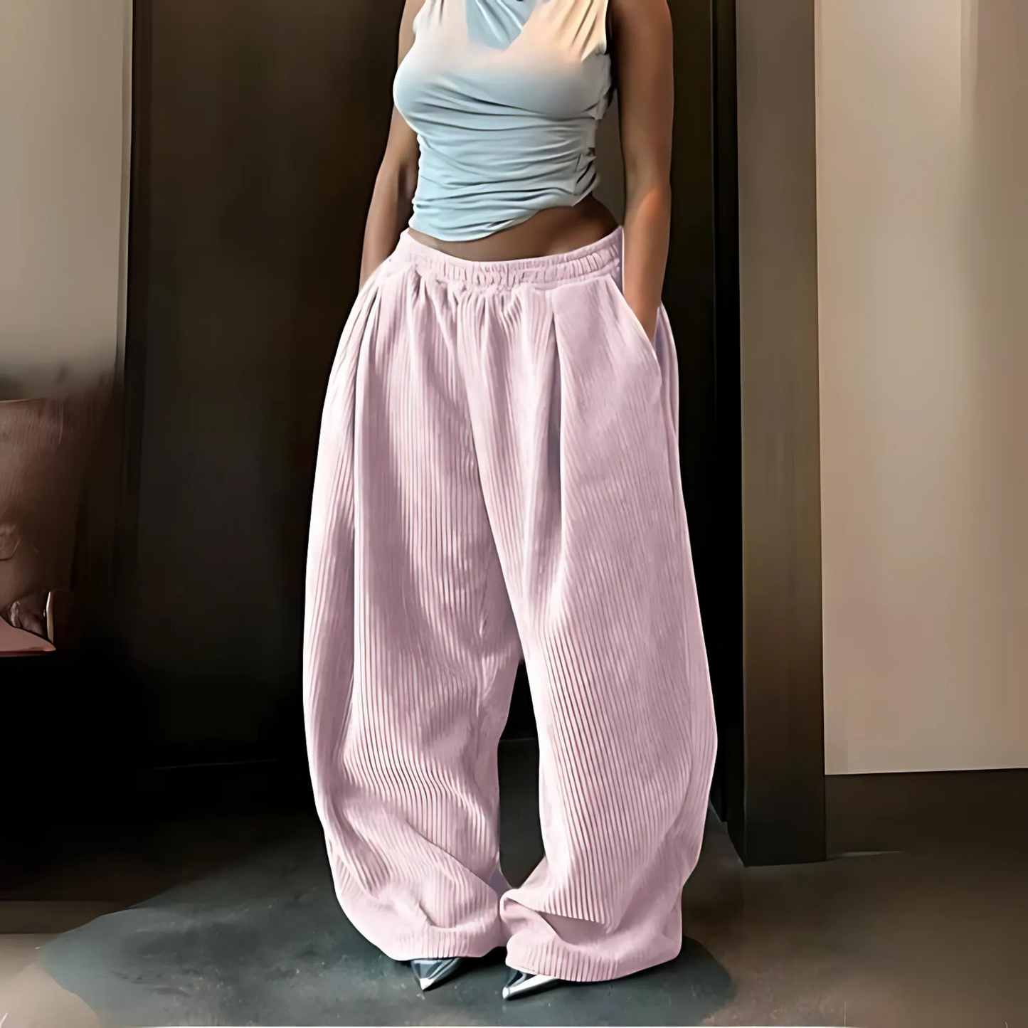 Ramy | High Waist Wide Leg Pants