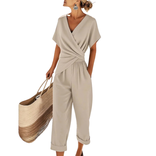 Eleanor — Crossover Wrap Jumpsuit