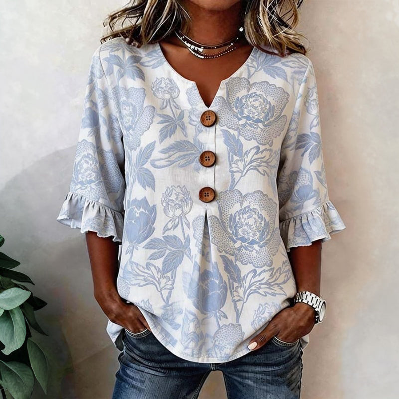 Léa | Vintage Floral Blouse