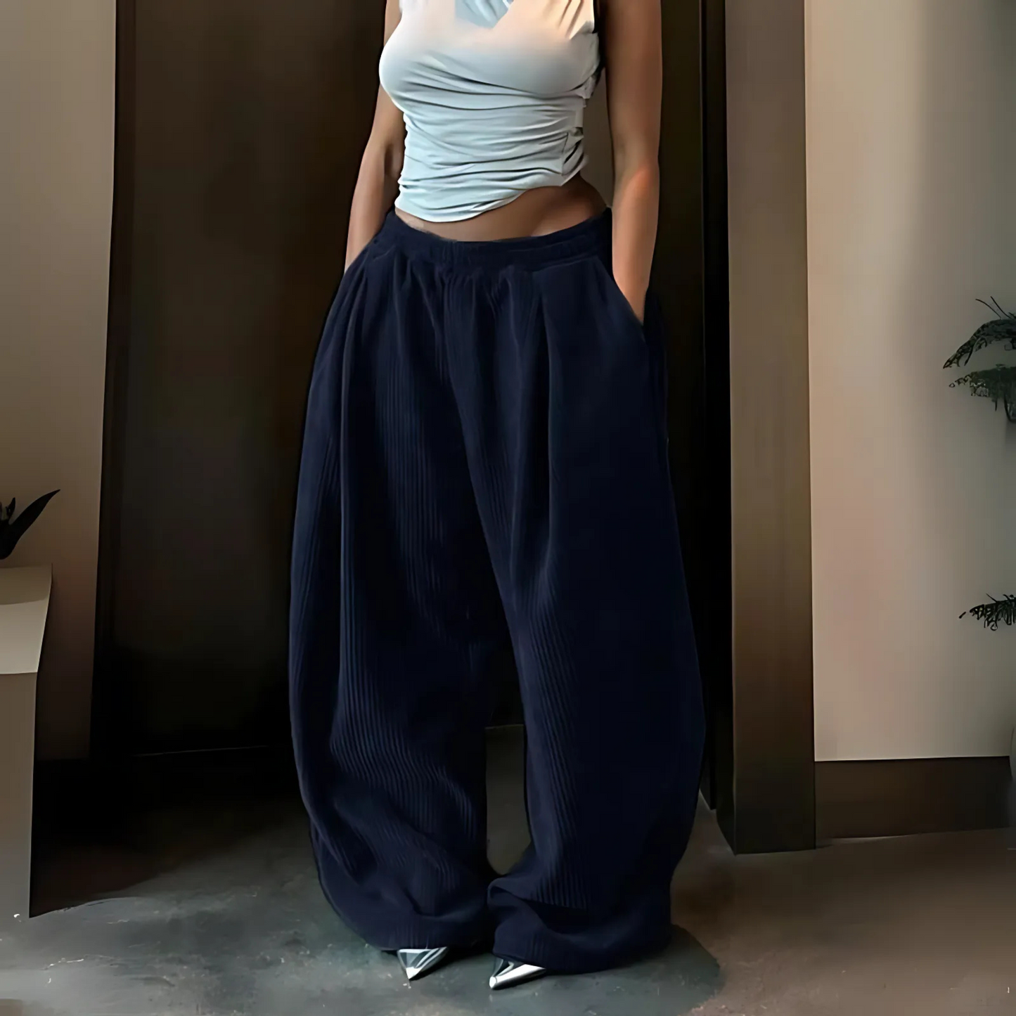 Ramy | High Waist Wide Leg Pants