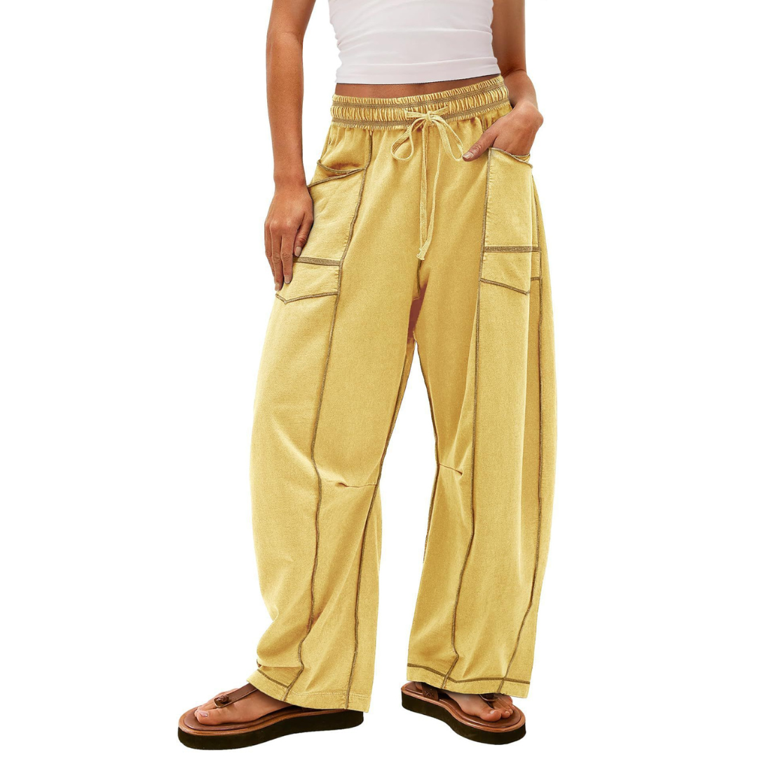 Avanita | Contrast Stitch Barrel Pants