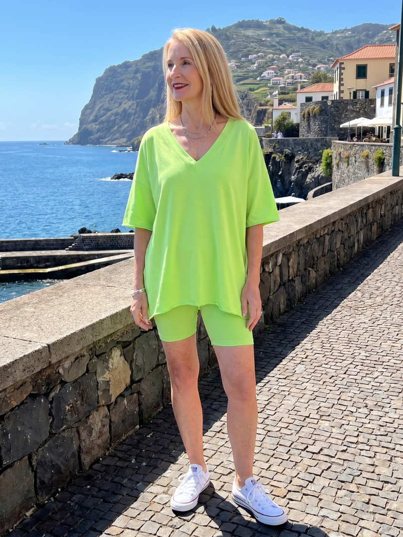 Lucinda | V Neck Top And Shorts Relaxed Fit Set