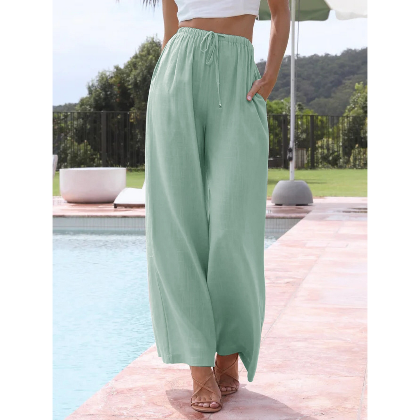 Virena | Lightweight Wide Leg Trousers