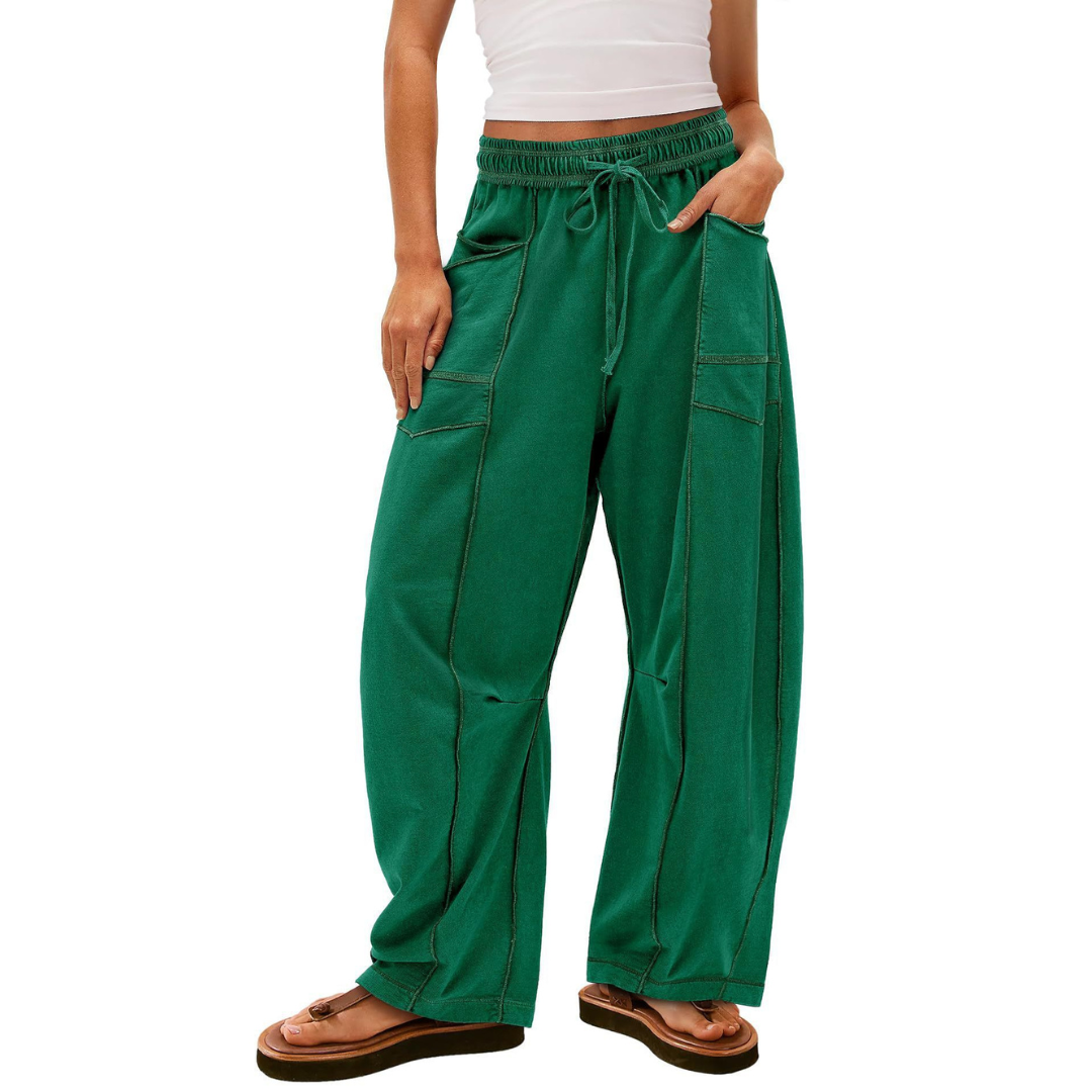 Avanita | Contrast Stitch Barrel Pants