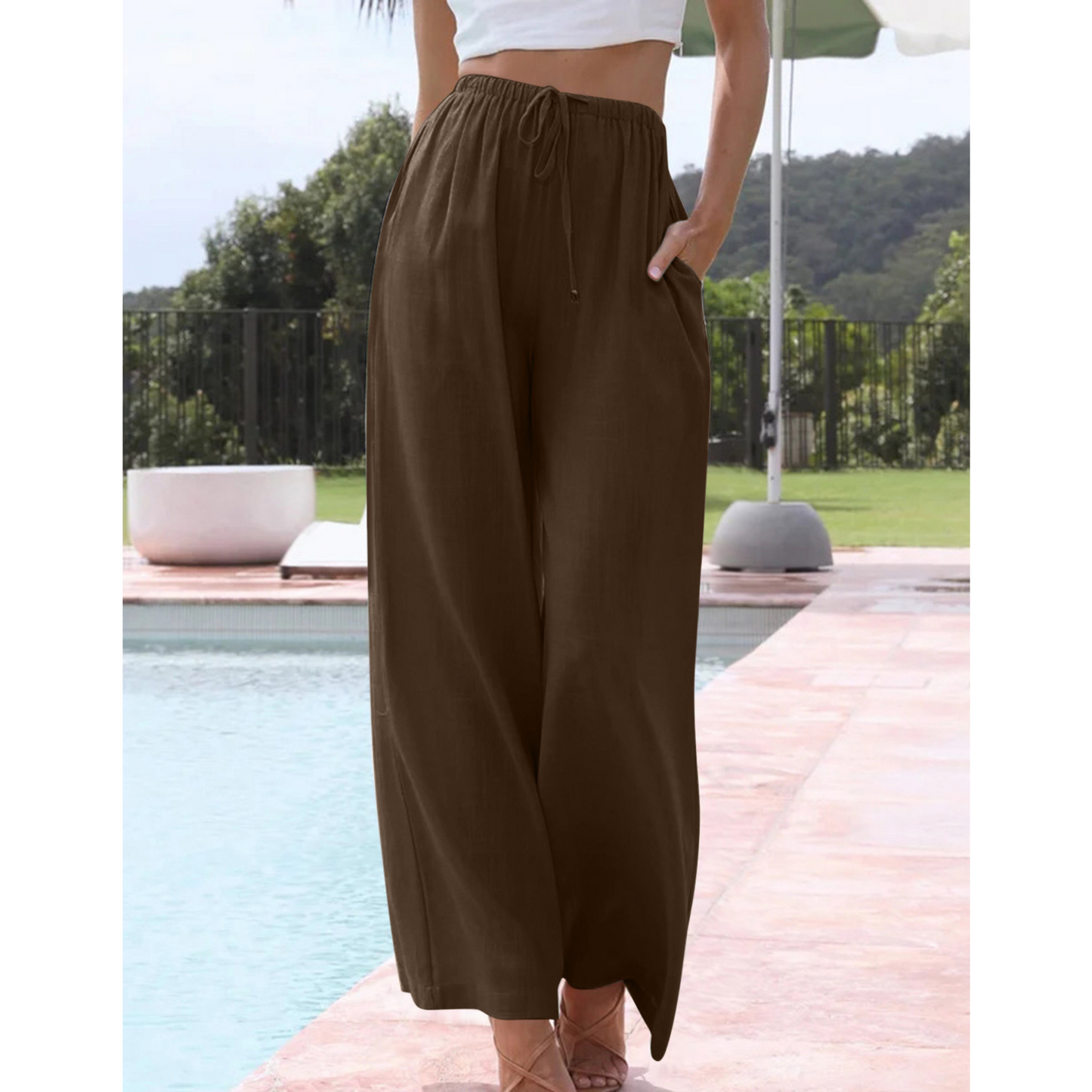 Virena | Lightweight Wide Leg Trousers