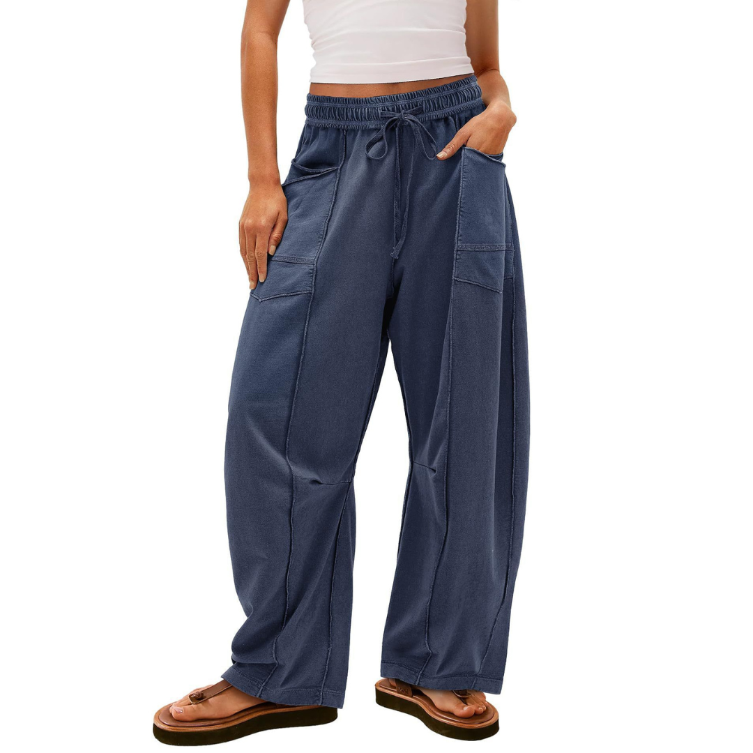 Avanita | Contrast Stitch Barrel Pants