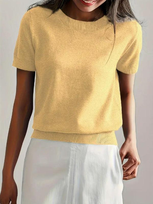 Ciela | Lightweight Short Sleeve Crewneck Pullover Top