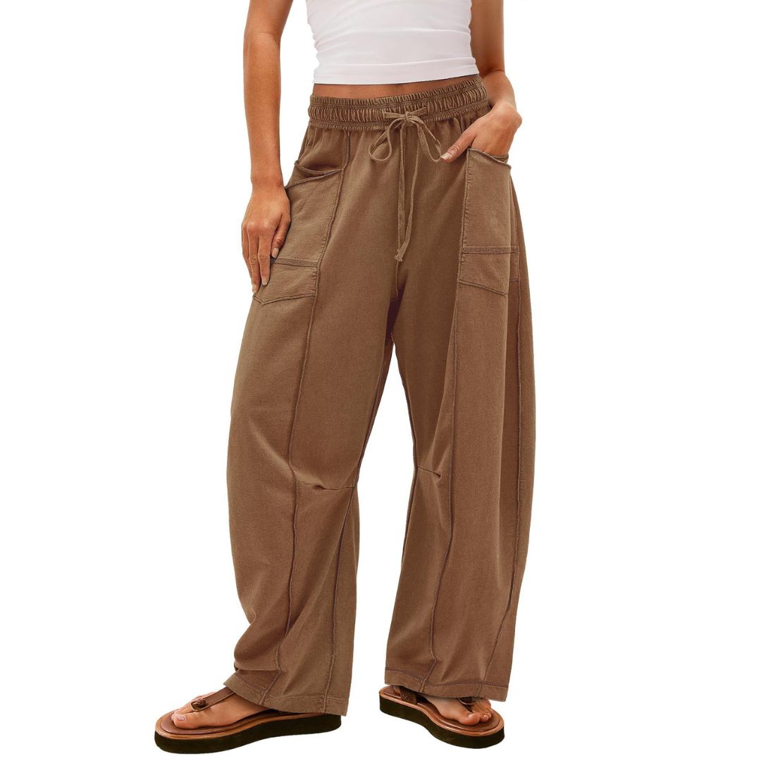 Avanita | Contrast Stitch Barrel Pants