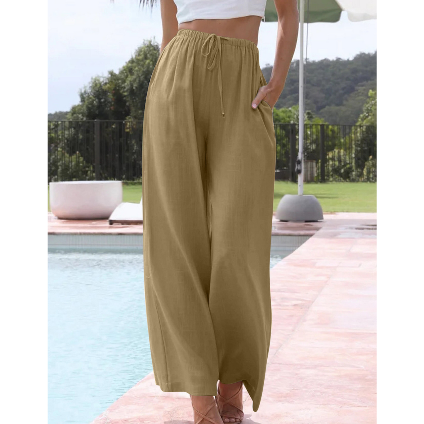 Virena | Lightweight Wide Leg Trousers