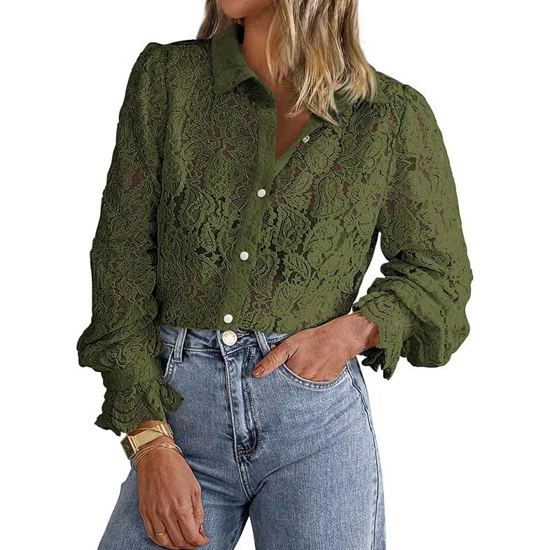 Susan | Chic Long Sleeve Button Down Blouse