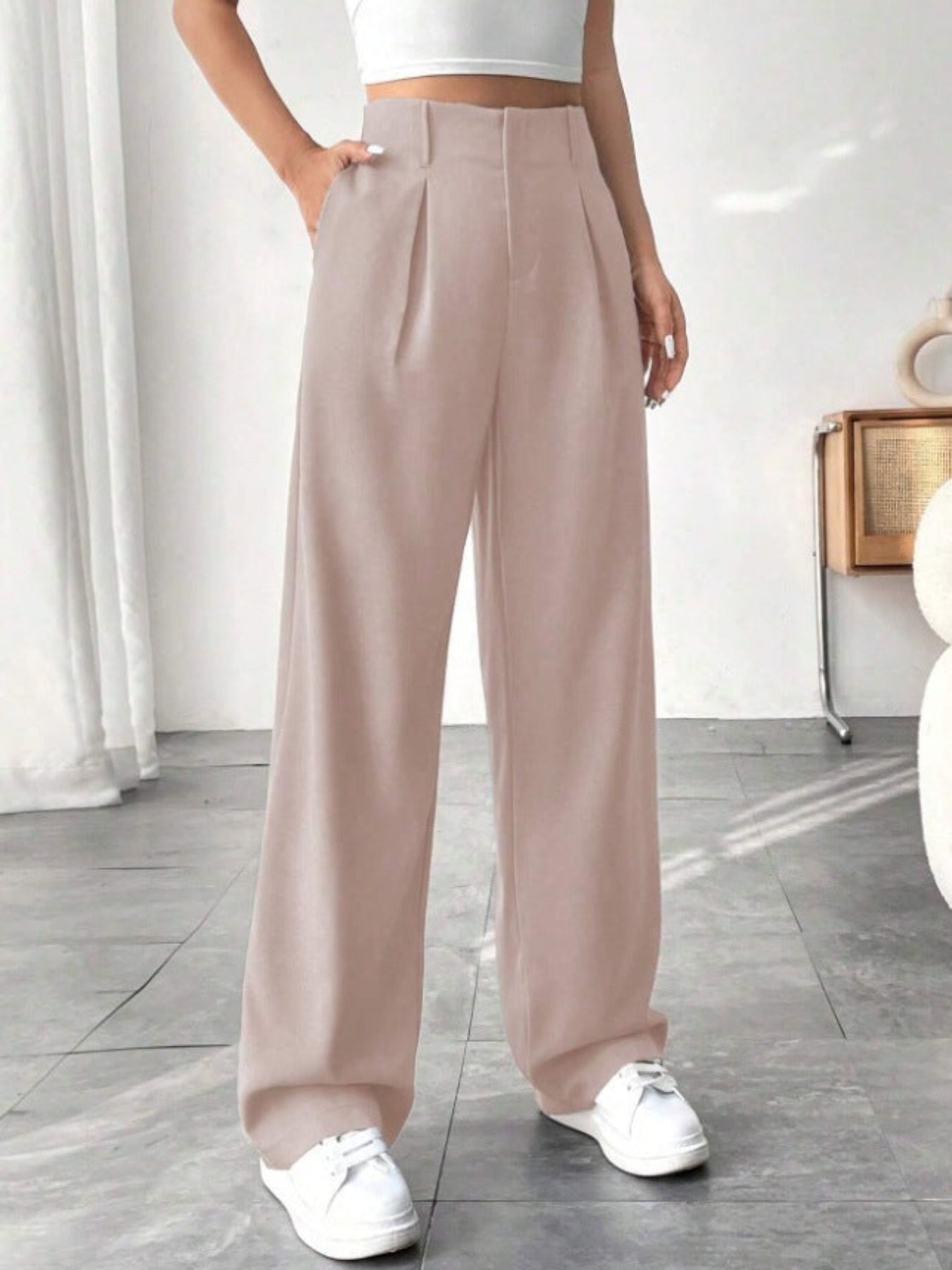 Belisima | Pleated Wide Leg Trousers