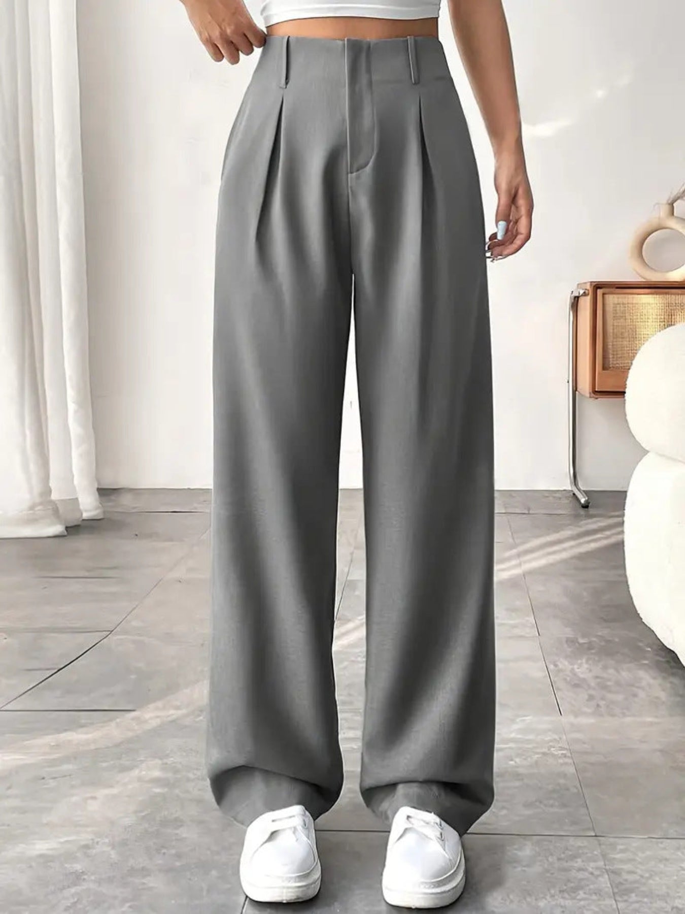 Belisima | Pleated Wide Leg Trousers